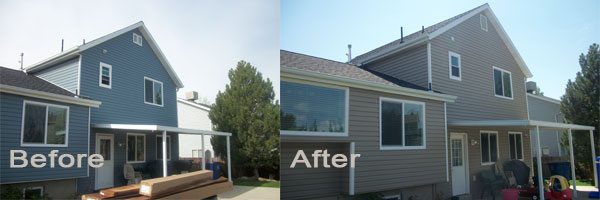 Before and After Premium Vinyl Siding Installation - Advanced Window Products