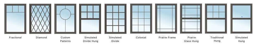 Grill Patterns - #1 Window Installers for Vinyl Windows in Utah
