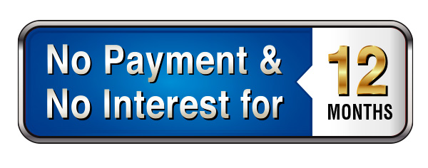 No Payment & No Interest for 12 months!