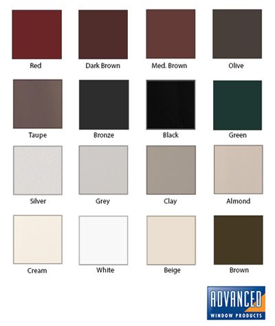 Color Chips - Exterior Colors Options for Window Frames